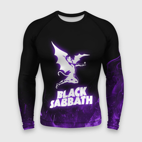 Мужской рашгард 3D с принтом Black Sabbath NEON в Новосибирске,  |  | Тематика изображения на принте: black sabbath | hard rock | heavy metal | purple | блэк сабат | группы | метал | музыка | оззи осборн | рок | фиолетовый | хард рок | хэви метал
