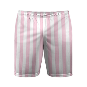 Мужские шорты спортивные с принтом Розовые линии в Петрозаводске,  |  | белый | линии | розовый | светло розовый | светлый