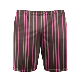 Мужские шорты спортивные с принтом Чёрно-розовые линии в Петрозаводске,  |  | вертикальные линии | вертикальный рисунок | линии | розовый | чёрный