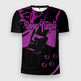 Мужская футболка 3D Slim с принтом Deep Purple в Курске, 100% полиэстер с улучшенными характеристиками | приталенный силуэт, круглая горловина, широкие плечи, сужается к линии бедра | deep purple | whoosh | дэвид ковердейл | иэн гиллан | метал | ричи блэкмор | роджер гловер | рок | свист | хард | хэви
