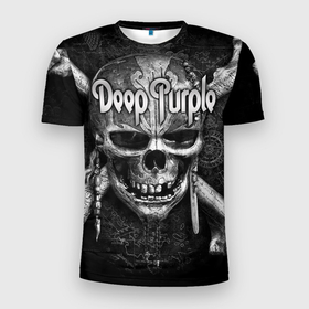 Мужская футболка 3D Slim с принтом Deep Purple в Белгороде, 100% полиэстер с улучшенными характеристиками | приталенный силуэт, круглая горловина, широкие плечи, сужается к линии бедра | deep purple | whoosh | дэвид ковердейл | иэн гиллан | метал | ричи блэкмор | роджер гловер | рок | свист | хард | хэви