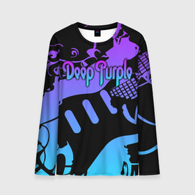 Мужской лонгслив 3D с принтом Deep Purple в Курске, 100% полиэстер | длинные рукава, круглый вырез горловины, полуприлегающий силуэт | deep purple | whoosh | дэвид ковердейл | иэн гиллан | метал | ричи блэкмор | роджер гловер | рок | свист | хард | хэви