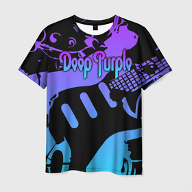 Мужская футболка 3D с принтом Deep Purple в Екатеринбурге, 100% полиэфир | прямой крой, круглый вырез горловины, длина до линии бедер | Тематика изображения на принте: deep purple | whoosh | дэвид ковердейл | иэн гиллан | метал | ричи блэкмор | роджер гловер | рок | свист | хард | хэви