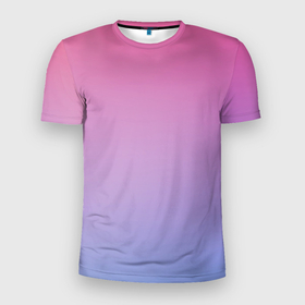 Мужская футболка 3D спортивная с принтом Восход солнца в Санкт-Петербурге, 100% полиэстер с улучшенными характеристиками | приталенный силуэт, круглая горловина, широкие плечи, сужается к линии бедра | арт | восход | восход солнца | градиент | закат | закат ночи | розовый | синий | фиолетовый