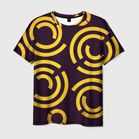 Мужская футболка 3D с принтом Круги в Новосибирске, 100% полиэфир | прямой крой, круглый вырез горловины, длина до линии бедер | абстракция | будущее | геометрия | графика | игры | киберпанк | круги | лини | фантастика | фильмы | шестеренки