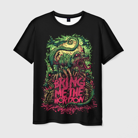 Мужская футболка 3D с принтом Bring Me The Horizon в Кировске, 100% полиэфир | прямой крой, круглый вырез горловины, длина до линии бедер | bmth | bring | hard | horizon | me | metal | music | pop | rock | the | альтернативный | дэткор | музыка | поп рок | рок