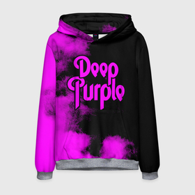 Мужская толстовка 3D с принтом Deep Purple в Курске, 100% полиэстер | двухслойный капюшон со шнурком для регулировки, мягкие манжеты на рукавах и по низу толстовки, спереди карман-кенгуру с мягким внутренним слоем. | deep purple | альбом | гловер | группа | дееп | деп | ди | дип | диперпл | дипперпл | иэн гиллан | иэн пэйс | лого | логотип | метал | морс | пепл | перпл | прогрессивный | психоделический | рок | символ | хард