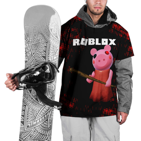 Накидка на куртку 3D с принтом ROBLOX PIGGY   СВИНКА ПИГГИ в Петрозаводске, 100% полиэстер |  | Тематика изображения на принте: pig | piggy | roblox | игра | компьютерная игра | логотип | онлайн | онлайн игра | пигги | поросенок | роблакс | роблокс | свинка | свинья