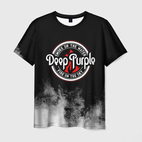 Мужская футболка 3D с принтом Deep Purple в Курске, 100% полиэфир | прямой крой, круглый вырез горловины, длина до линии бедер | deep purple | альбом | гловер | группа | дееп | деп | ди | дип | диперпл | дипперпл | иэн гиллан | иэн пэйс | лого | логотип | метал | морс | пепл | перпл | прогрессивный | психоделический | рок | символ | хард