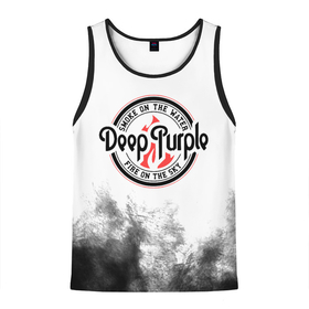 Мужская майка 3D с принтом Deep Purple в Белгороде, 100% полиэстер | круглая горловина, приталенный силуэт, длина до линии бедра. Пройма и горловина окантованы тонкой бейкой | Тематика изображения на принте: deep purple | альбом | гловер | группа | дееп | деп | ди | дип | диперпл | дипперпл | иэн гиллан | иэн пэйс | лого | логотип | метал | морс | пепл | перпл | прогрессивный | психоделический | рок | символ | хард