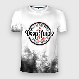 Мужская футболка 3D Slim с принтом Deep Purple в Новосибирске, 100% полиэстер с улучшенными характеристиками | приталенный силуэт, круглая горловина, широкие плечи, сужается к линии бедра | deep purple | альбом | гловер | группа | дееп | деп | ди | дип | диперпл | дипперпл | иэн гиллан | иэн пэйс | лого | логотип | метал | морс | пепл | перпл | прогрессивный | психоделический | рок | символ | хард