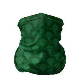 Бандана-труба 3D с принтом Готические зелёные цветы в Петрозаводске, 100% полиэстер, ткань с особыми свойствами — Activecool | плотность 150‒180 г/м2; хорошо тянется, но сохраняет форму | Тематика изображения на принте: готика | зеленый | светлый | темный | цветы