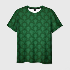Мужская футболка 3D с принтом Готические зелёные цветы в Санкт-Петербурге, 100% полиэфир | прямой крой, круглый вырез горловины, длина до линии бедер | готика | зеленый | светлый | темный | цветы