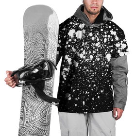 Накидка на куртку 3D с принтом Белая краска в Новосибирске, 100% полиэстер |  | Тематика изображения на принте: casual | pattern | snow | winter | акварельные | брызги | зима | краски | круги | крутые | мазки | маляр | модные | мужские | ночь | паттерн | популярные | пятна | пятнистый | снег | снегопад | снежинки | текстура