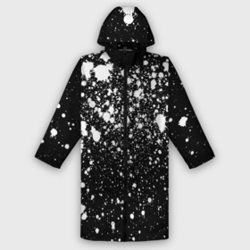 Дождевик унисекс 3D с принтом Белая краска в городе Новоалтайск,  |  | casual | pattern | snow | winter | акварельные | брызги | зима | краски | круги | крутые | мазки | маляр | модные | мужские | ночь | паттерн | популярные | пятна | пятнистый | снег | снегопад | снежинки | текстура