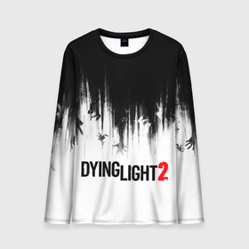 Мужской лонгслив 3D с принтом Dying Light 2 в Курске, 100% полиэстер | длинные рукава, круглый вырез горловины, полуприлегающий силуэт | 2 | 2021 | dying light | light | logo | techland | игра | красный | кровь | лого | логотип