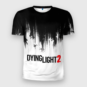 Мужская футболка 3D спортивная с принтом Dying Light 2 , 100% полиэстер с улучшенными характеристиками | приталенный силуэт, круглая горловина, широкие плечи, сужается к линии бедра | 2 | 2021 | dying light | light | logo | techland | игра | красный | кровь | лого | логотип