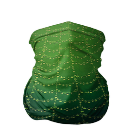 Бандана-труба 3D с принтом Паутина в лесу в Тюмени, 100% полиэстер, ткань с особыми свойствами — Activecool | плотность 150‒180 г/м2; хорошо тянется, но сохраняет форму | Тематика изображения на принте: бусины | зеленый | капли | капли воды | лестница | паутина | раса