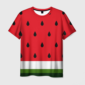 Мужская футболка 3D с принтом АРБУЗ в Санкт-Петербурге, 100% полиэфир | прямой крой, круглый вырез горловины, длина до линии бедер | food | fruit | pattern | vegan | vegetables | vegetarian | арбуз | веган | вегетарианство | еда | лето | овощи | паттерн | фрукты | яркие
