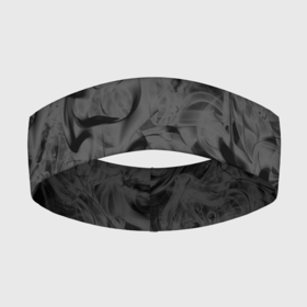 Повязка на голову 3D с принтом Черная дымка в Кировске,  |  | дым | потерялся | текстура | черный дым
