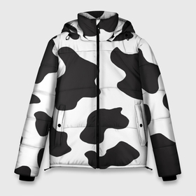 Мужская зимняя куртка 3D с принтом COW PRINT в Тюмени, верх — 100% полиэстер; подкладка — 100% полиэстер; утеплитель — 100% полиэстер | длина ниже бедра, свободный силуэт Оверсайз. Есть воротник-стойка, отстегивающийся капюшон и ветрозащитная планка. 

Боковые карманы с листочкой на кнопках и внутренний карман на молнии. | Тематика изображения на принте: animals | cow | cow print | корова | коровий принт