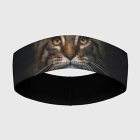 Повязка на голову 3D с принтом Кот усатый в Екатеринбурге,  |  | Тематика изображения на принте: cat | кот | котёнок | котик | кошка | мейн кун | полосатый | пушистый | усатый