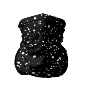 Бандана-труба 3D с принтом Snow в Белгороде, 100% полиэстер, ткань с особыми свойствами — Activecool | плотность 150‒180 г/м2; хорошо тянется, но сохраняет форму | Тематика изображения на принте: snow | stars. звезды на футболке | в белую точку | звезды | кофта в белую точку | свитер в белую точку | снег | снег на черном фоне | футболка в белую точку | футболка в точку
