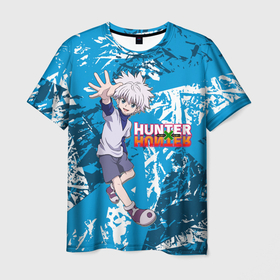 Мужская футболка 3D с принтом Киллуа Hunter x Hunter в Новосибирске, 100% полиэфир | прямой крой, круглый вырез горловины, длина до линии бедер | anime | hunter | hunter x hunter | killua | zoldyck | аниме | зодиак | охотник | охотники