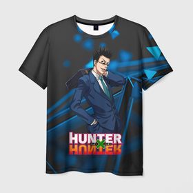Мужская футболка 3D с принтом Леорио Hunter x Hunter в Новосибирске, 100% полиэфир | прямой крой, круглый вырез горловины, длина до линии бедер | anime | hunter | hunter x hunter | zoldyck | аниме | зодиак | леорио | охотник | охотники | паладинайт