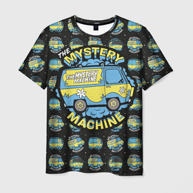 Мужская футболка 3D с принтом Mystery Machine в Новосибирске, 100% полиэфир | прямой крой, круглый вырез горловины, длина до линии бедер | scooby doo | the mystery machine | vdzabma | скуби ду