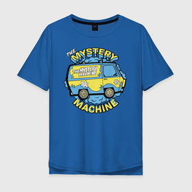 Мужская футболка хлопок Oversize с принтом Mystery Machine в Тюмени, 100% хлопок | свободный крой, круглый ворот, “спинка” длиннее передней части | scooby doo | vdzabma | скуби ду