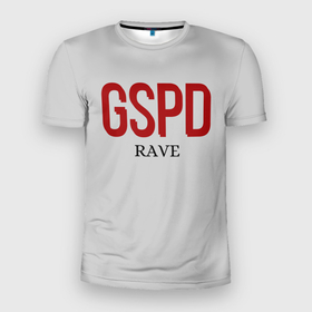 Мужская футболка 3D спортивная с принтом GSPD rave в Санкт-Петербурге, 100% полиэстер с улучшенными характеристиками | приталенный силуэт, круглая горловина, широкие плечи, сужается к линии бедра | gspd | music | rave | гспд | гспд.