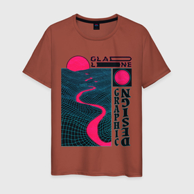 Мужская футболка хлопок с принтом Neon style в Санкт-Петербурге, 100% хлопок | прямой крой, круглый вырез горловины, длина до линии бедер, слегка спущенное плечо. | neon | retro | synt wave | неон | ретро | синтвейв