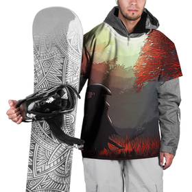 Накидка на куртку 3D с принтом Самурай в Белгороде, 100% полиэстер |  | autumn | samurai | осень | пейзаж | самурай