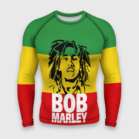 Мужской рашгард 3D с принтом Bob Marley в Кировске,  |  | bob | bob marley | движение | музыка | рэгги | свобода | стиль | счастье | ямайка