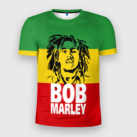 Мужская футболка 3D Slim с принтом Bob Marley в Курске, 100% полиэстер с улучшенными характеристиками | приталенный силуэт, круглая горловина, широкие плечи, сужается к линии бедра | bob | bob marley | движение | музыка | рэгги | свобода | стиль | счастье | ямайка