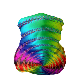 Бандана-труба 3D с принтом Цветной гипноз в Петрозаводске, 100% полиэстер, ткань с особыми свойствами — Activecool | плотность 150‒180 г/м2; хорошо тянется, но сохраняет форму | насыщенные цвета | радуга | спираль | цвет | цвета | яркие цвета | ярко