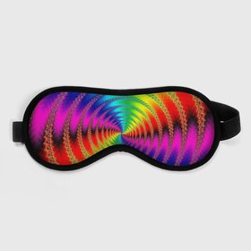 Маска для сна 3D с принтом Цветной гипноз , внешний слой — 100% полиэфир, внутренний слой — 100% хлопок, между ними — поролон |  | насыщенные цвета | радуга | спираль | цвет | цвета | яркие цвета | ярко