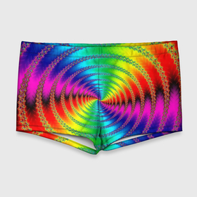 Мужские купальные плавки 3D с принтом Цветной гипноз , Полиэстер 85%, Спандекс 15% |  | Тематика изображения на принте: насыщенные цвета | радуга | спираль | цвет | цвета | яркие цвета | ярко