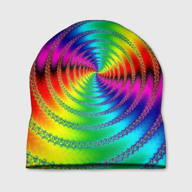 Шапка 3D с принтом Цветной гипноз в Тюмени, 100% полиэстер | универсальный размер, печать по всей поверхности изделия | насыщенные цвета | радуга | спираль | цвет | цвета | яркие цвета | ярко