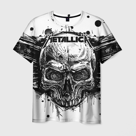 Мужская футболка 3D с принтом Metallica в Тюмени, 100% полиэфир | прямой крой, круглый вырез горловины, длина до линии бедер | album | black | concert | heavy | kirk | metal | metallica | music | rock | tolls | джеймс хэтфилд | кирк хэмметт | клифф бёртон | ларс ульрих | метал | металлика | трэш