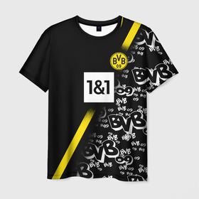 Мужская футболка 3D с принтом Dortmund 2020/2021 ФОРМА в Курске, 100% полиэфир | прямой крой, круглый вырез горловины, длина до линии бедер | 09 | borussia | borussia dortmund | bvb | bvb 09 | dortmund | fc | football club | sport | боруссия | дортмунд | спортивные | униформа | фирменые цвета | фк | футбольный клуб