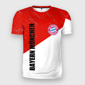 Мужская футболка 3D спортивная с принтом Бавария в Тюмени, 100% полиэстер с улучшенными характеристиками | приталенный силуэт, круглая горловина, широкие плечи, сужается к линии бедра | bayern munich | lewandowski | бавария | баер мюнхен | германия | левандовски | футбол