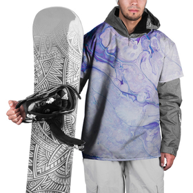 Накидка на куртку 3D с принтом Разводы сиреневой краской в Петрозаводске, 100% полиэстер |  | Тематика изображения на принте: абстракция | краска | потеки | разводы | сиреневый | смесь