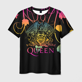 Мужская футболка 3D с принтом Queen  , 100% полиэфир | прямой крой, круглый вырез горловины, длина до линии бедер | bohemian | brian | freddie | john | mercury | must go on | queen | rhapsody | roger | taylor | the miracle | the show | богемская | рапсодия | роджер тейлор | фредди меркьюри