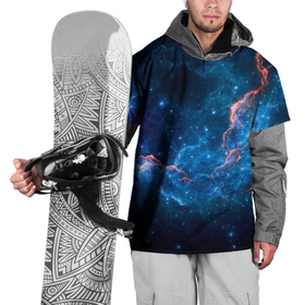 Накидка на куртку 3D с принтом Туманность в Санкт-Петербурге, 100% полиэстер |  | Тематика изображения на принте: звезды | космос | разлом | свечение | туманность | фрактал