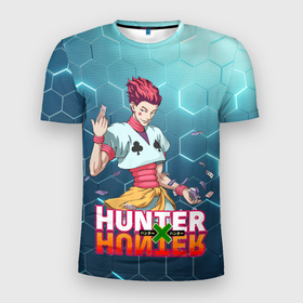 Мужская футболка 3D спортивная с принтом Хисока Hunter x Hunter в Белгороде, 100% полиэстер с улучшенными характеристиками | приталенный силуэт, круглая горловина, широкие плечи, сужается к линии бедра | anime | hunter | hunter x hunter | zoldyck | аниме | зодиак | охотник | охотники | хисока