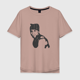 Мужская футболка хлопок Oversize с принтом Рикардо Милос в Тюмени, 100% хлопок | свободный крой, круглый ворот, “спинка” длиннее передней части | ricardo milos | граффити | мемы | рикардо милос | танцующий человек | черное белое