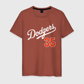 Мужская футболка хлопок с принтом Los Angeles Dodgers в Курске, 100% хлопок | прямой крой, круглый вырез горловины, длина до линии бедер, слегка спущенное плечо. | baseball | los angeles | sport.лос анджелес | team | usa | бейсбол | спорт | сша