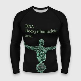 Мужской рашгард 3D с принтом ДНК в Новосибирске,  |  | acid | biology | dna | genetic | биология | днк | кислота